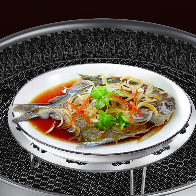 1203 round plate steaming rack