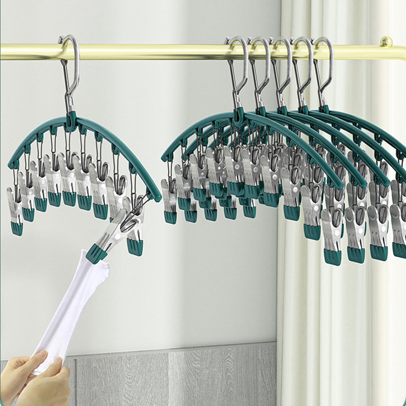 Plastic-dip curved socks rack