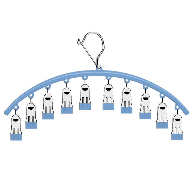 Plastic-dip curved socks rack