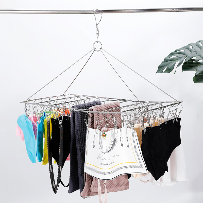 Stainless steel folding socks rack