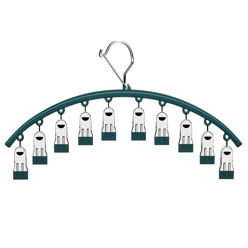 Plastic-dip curved socks rack