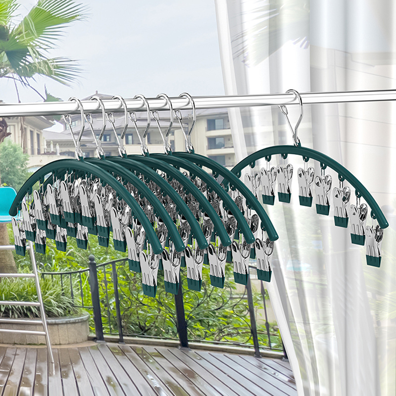 Plastic-dip curved socks rack