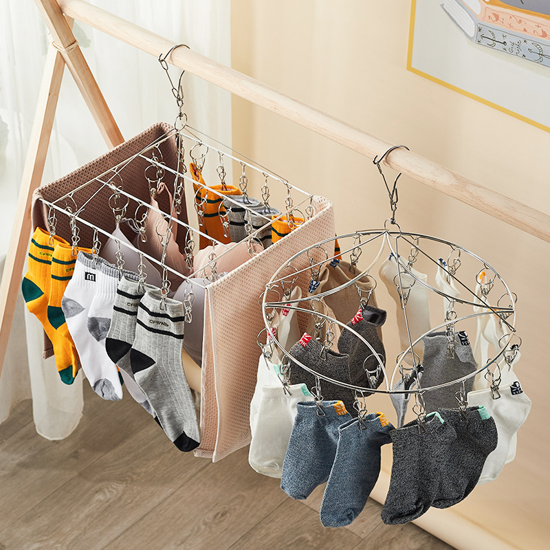 Stainless steel single-layer socks rack