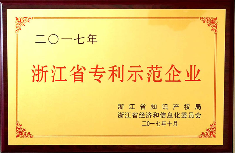 二〇一七年度浙江省專利示范企業(yè) 二〇一七年度浙江省專利示范企業(yè)