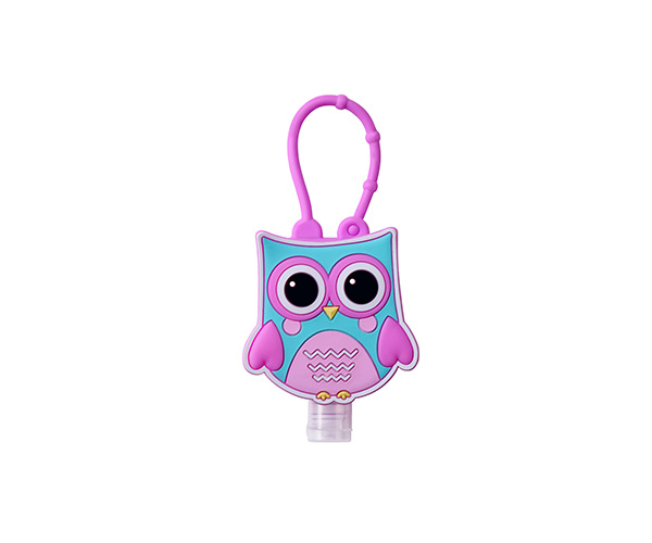HAND SANITIZER WITH SILICONE HOLDER-OWL