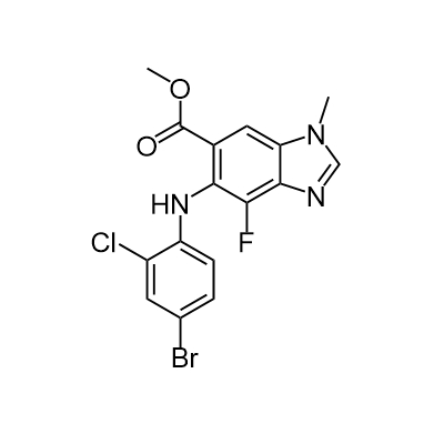 CAS 606144-02-9 | Метил 5-(4-бром-2-хлорфениламино)-4-фтор-1-метил-1Н-бензо[d]имидазол-6-карбоксилат