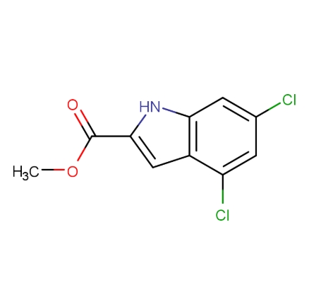 CAS No. 144989-28-6   Ácido 1H-indol-2-carboxílico, 4,6-dicloro-, éster metílico
