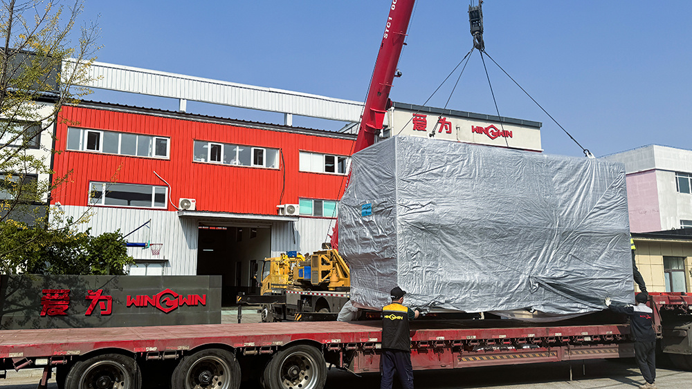 Win Win's water jet cutting project is being shipped