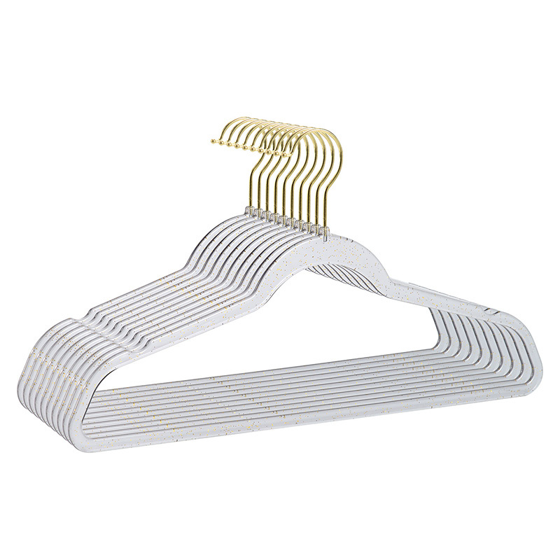 Non-slip plastic hangers