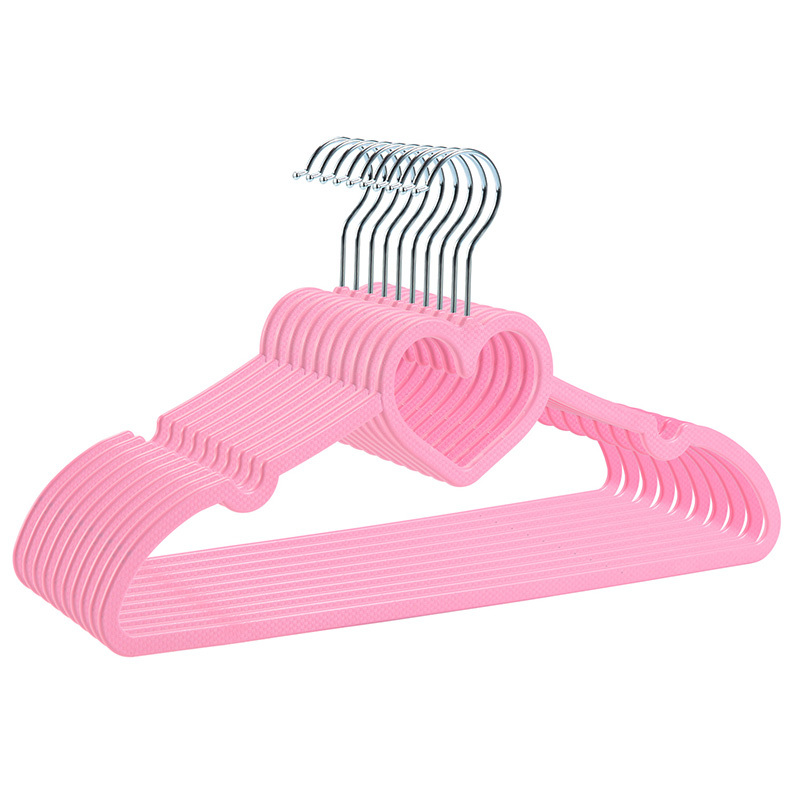 Non-slip plastic hangers