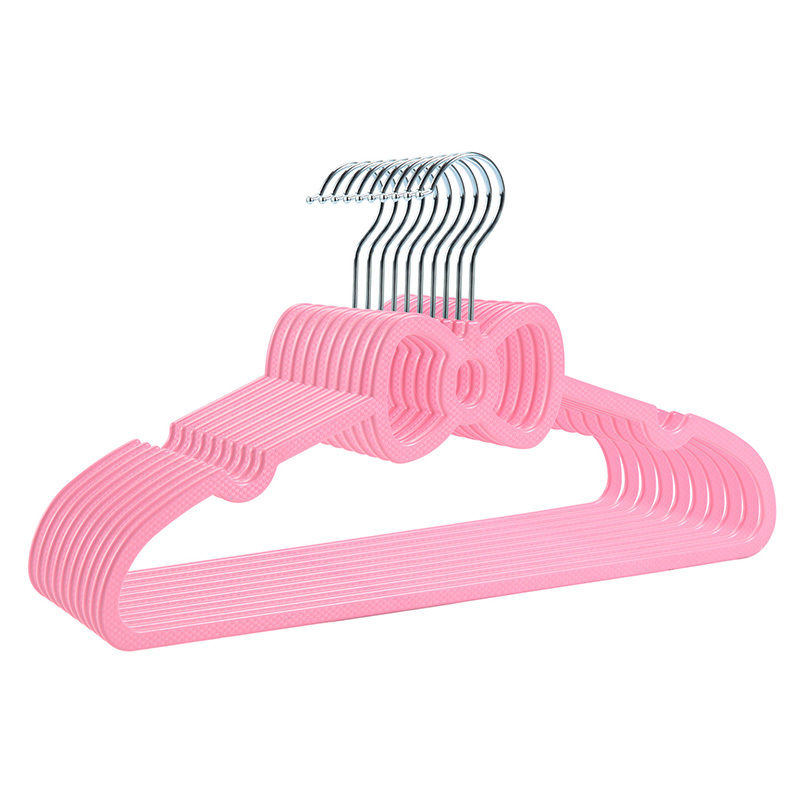 Non-slip plastic hangers