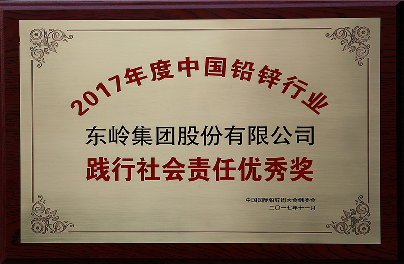 China Lead and Zinc Industry Practice Social Responsibility Excellence Award