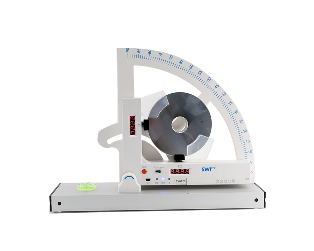 Experimental apparatus for the synthesis and decomposition of forces on inclined planes