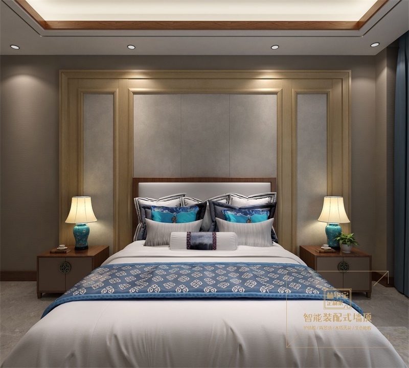 新中式风格床头背景墙