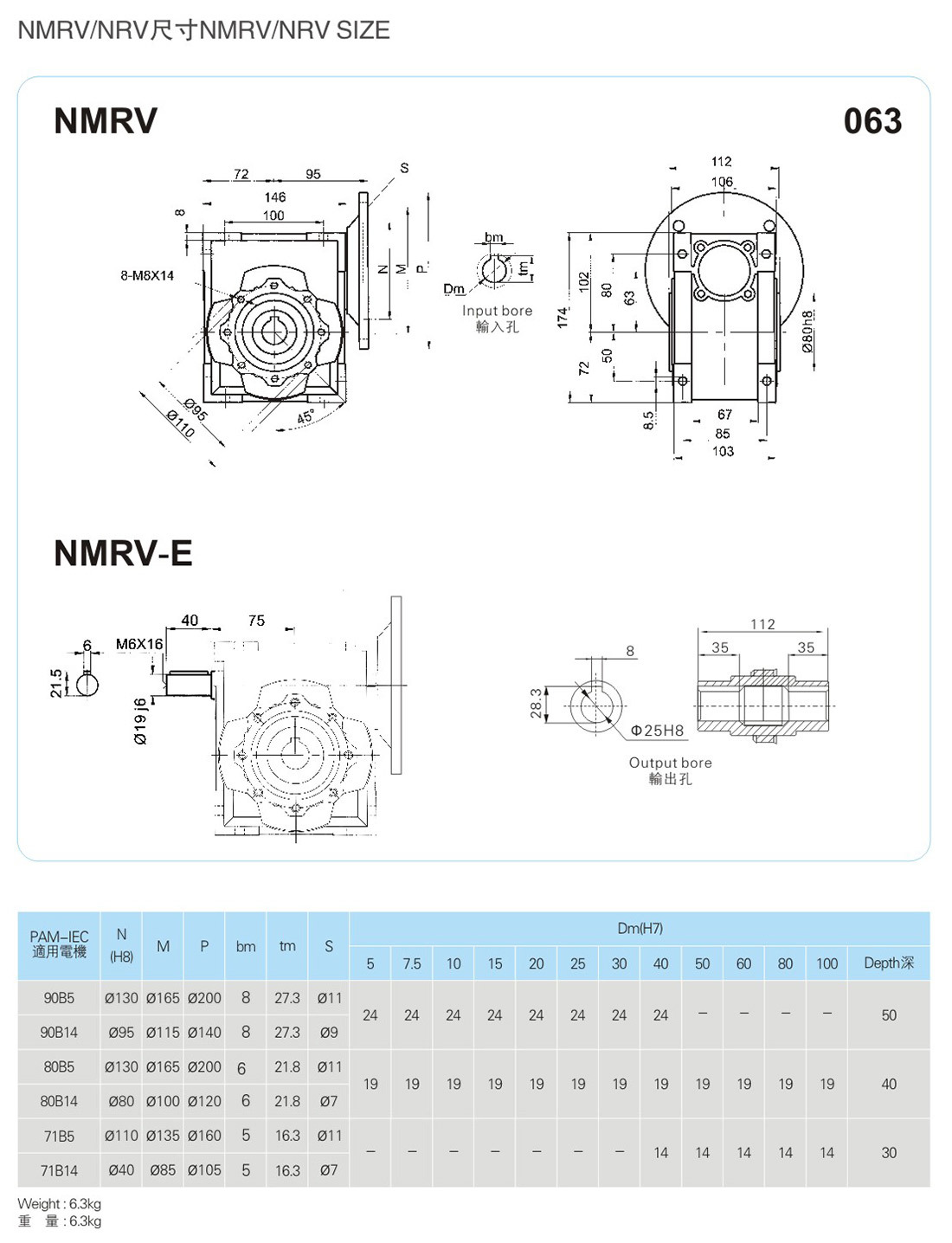 NMRV63#蜗轮减速机