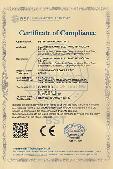 KLA05A-CE证书