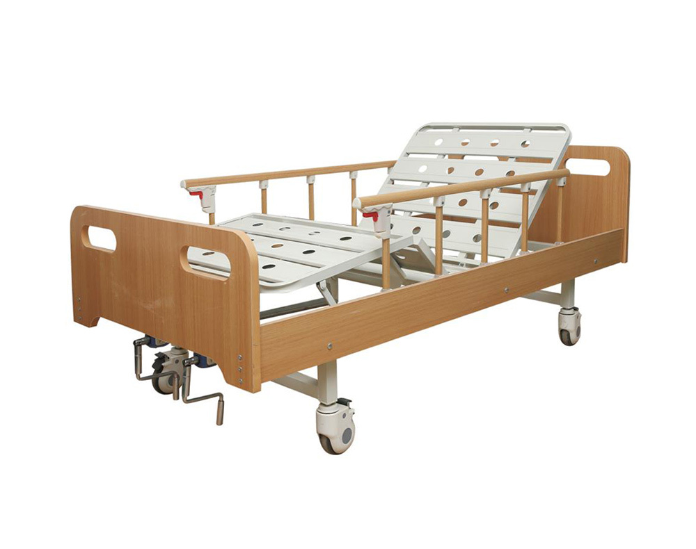 Wooden Manual Two Function Hospital Bed
