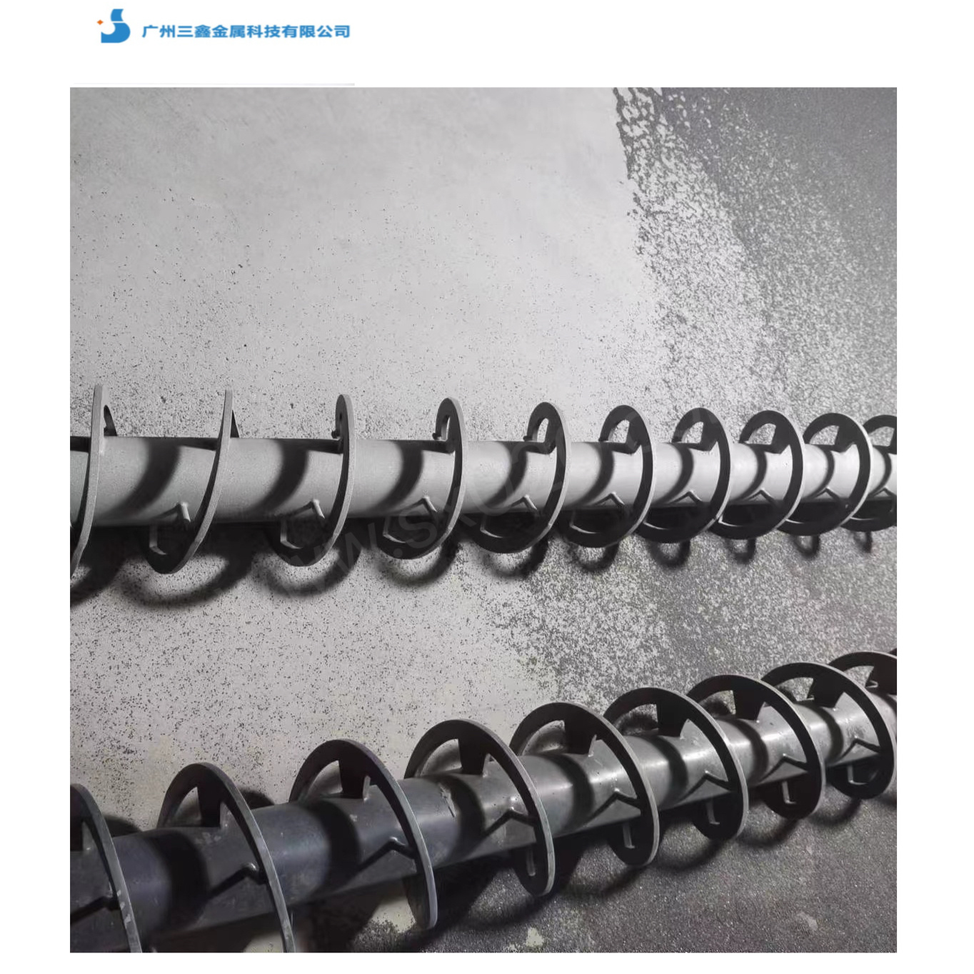 廣州三鑫在浙江舟山注塑機螺桿超音速噴涂碳化鎢涂層