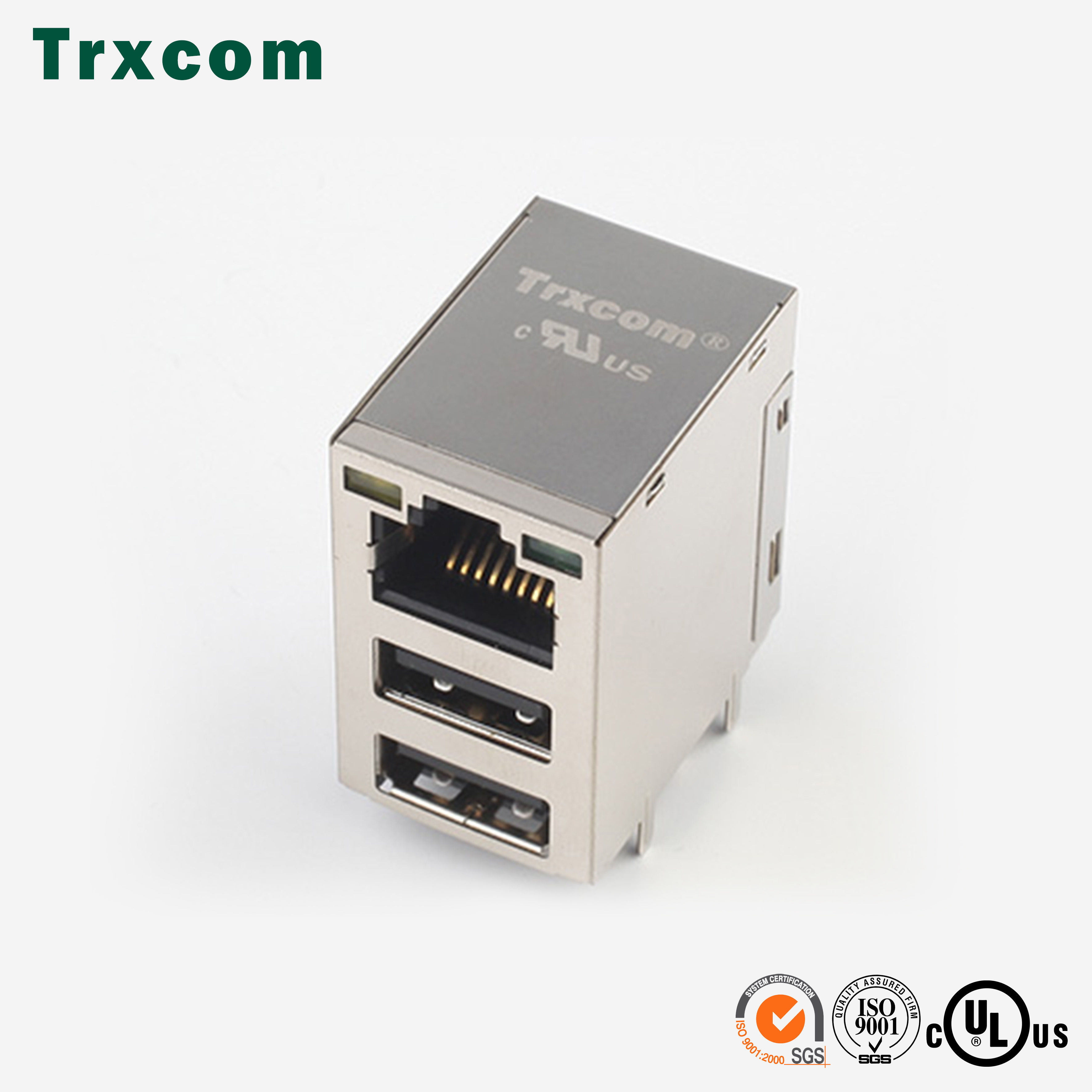 RJ45-TRJU4帶雙層USB