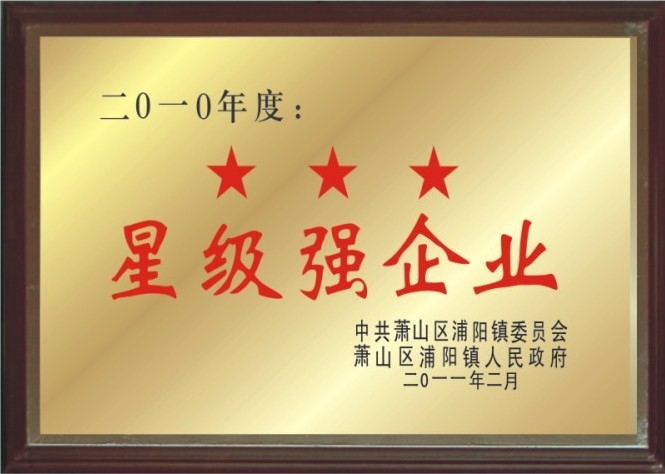 2010年度星級強(qiáng)企業(yè)