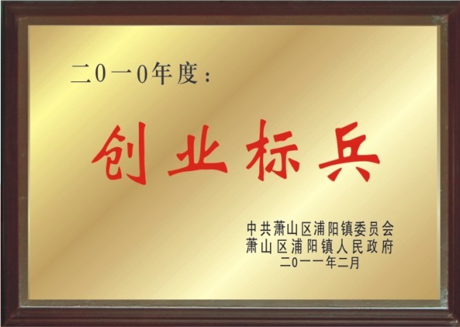 2010年度創(chuàng)業(yè)標(biāo)兵