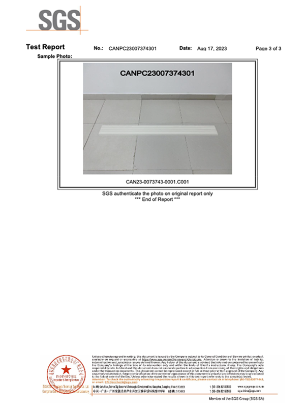 SGS Formaldehyde Report
