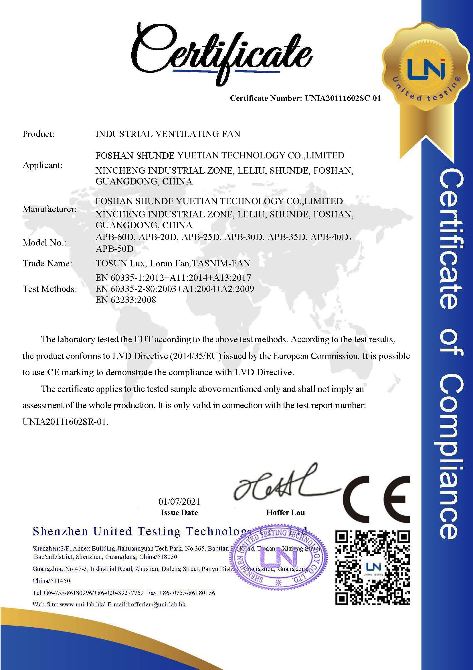 Fan-Lvd-Certificado