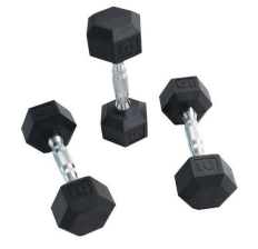 Fixed Rubber Coated Hex Dumbbell free weight 