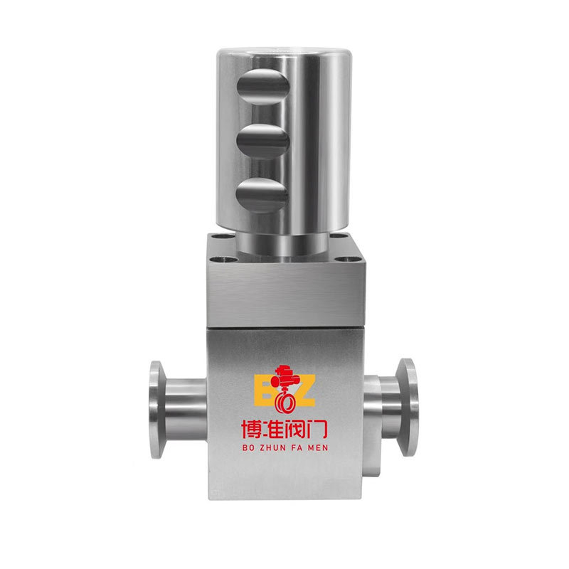 High vacuum angle valve