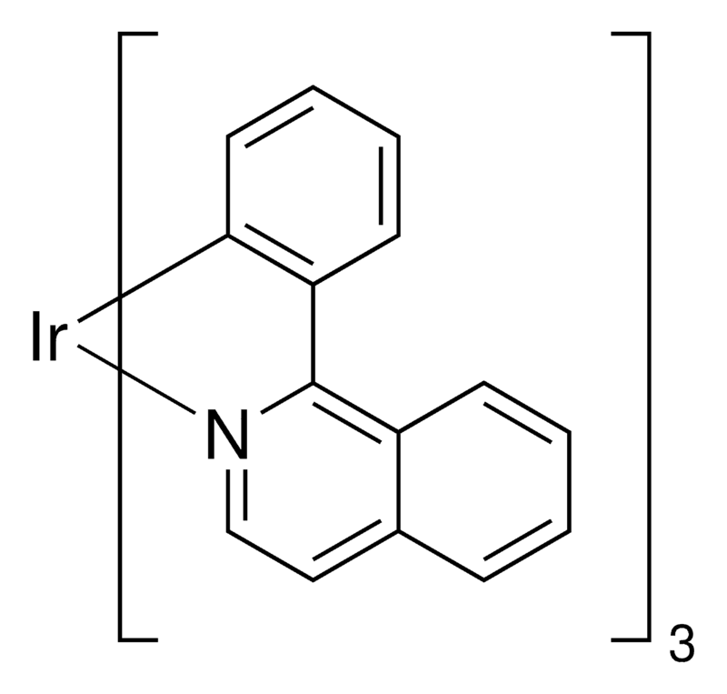 435293-93-9, 三(1-苯基-异喹啉)合铱, Tris[1-phenylisoquinoline-C2,N]iridium(III), IR(PIQ)3