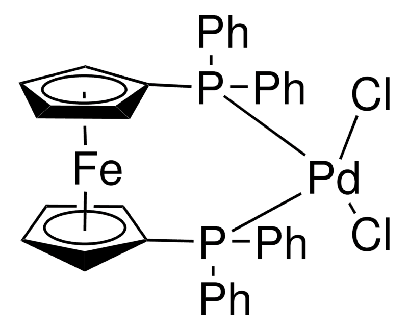 72287-26-4, Pd(DPPF)Cl2,  (1,1'-Bis(diphenylphosphino)ferrocene)dichloropalladium, [1,1′-双(二苯基膦)二茂铁]二氯化钯(II)