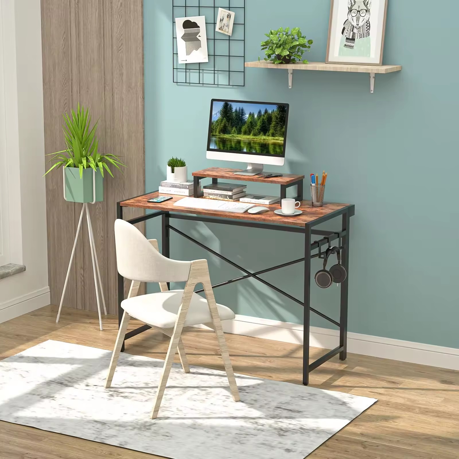 Arbeits tisch Büro Schreibtisch aus Holz Computer tisch Schreibtisch faltbar Computer Schreibtisch