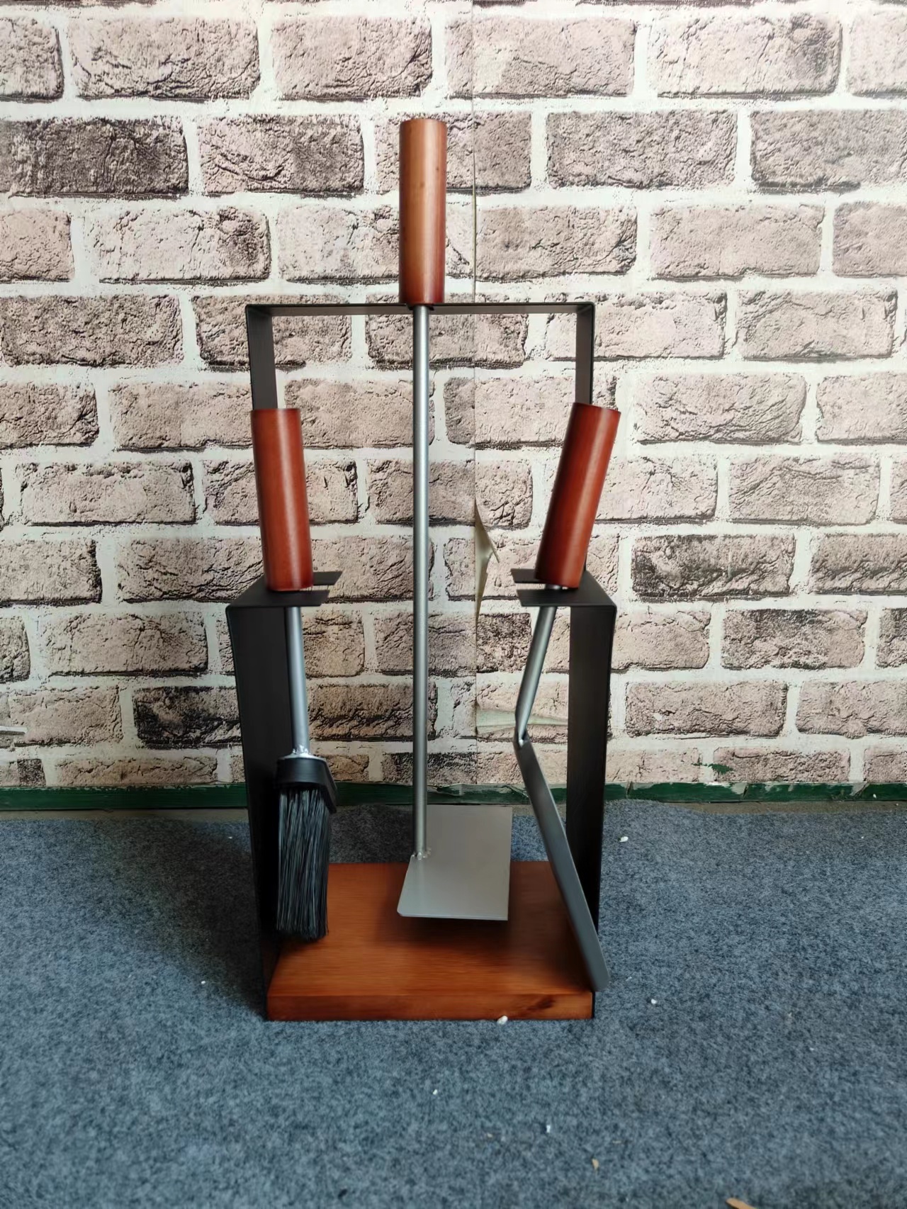 3 Stück Schwarz Einschl ießlich Halter Kamin Werkzeuge Zubehör Set
