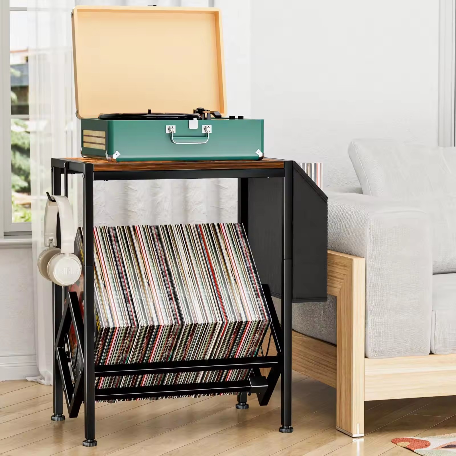 2Lp Display-Halter für Vinyl-Schallplatten 220-Lp Platten-Player-Stand mit Vinyl-Speicher