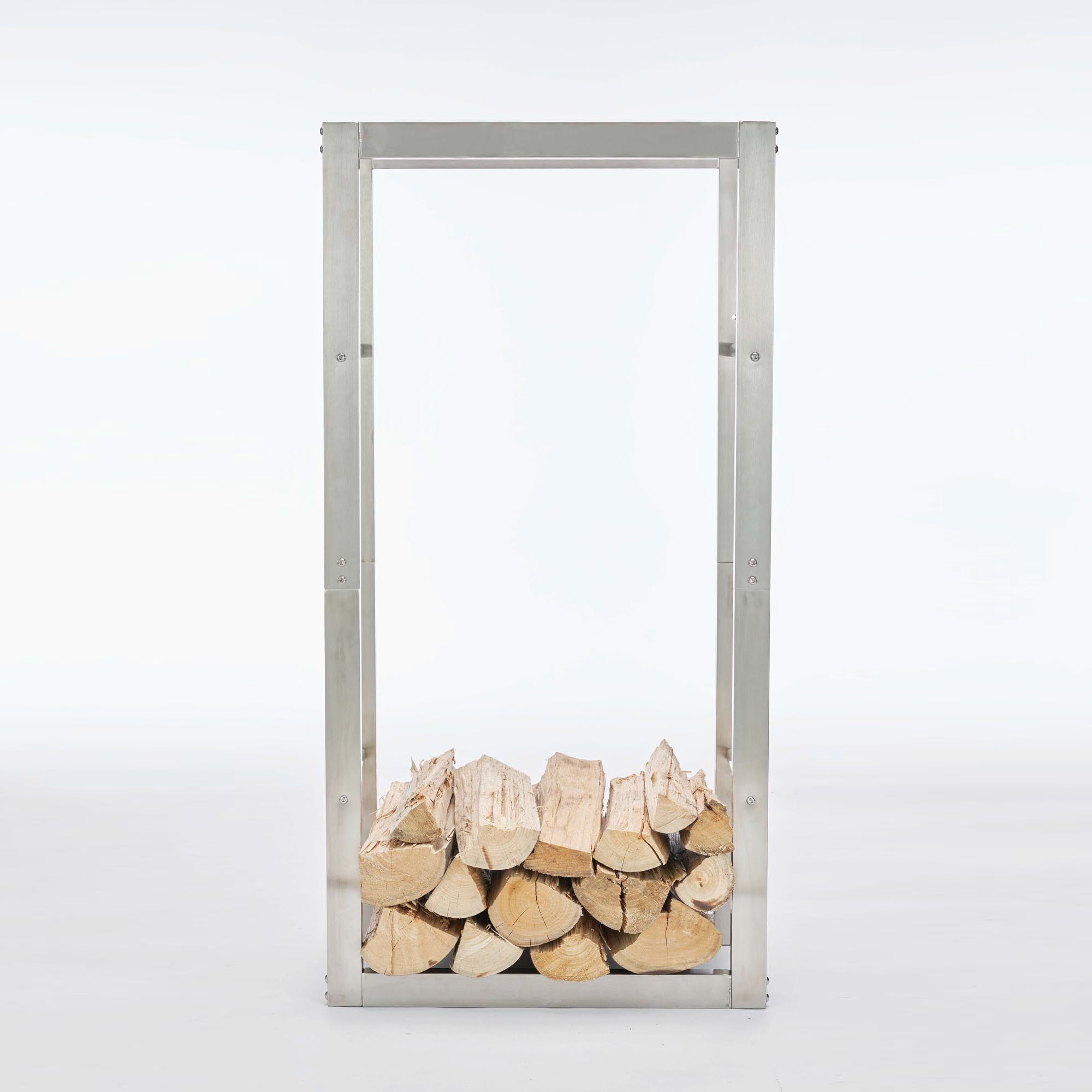 Heavy-Duty 201 Edelstahl Brennholz Rack Indoor Home Kamin Werkzeug mit kunden spezifischem Logo Log Holder