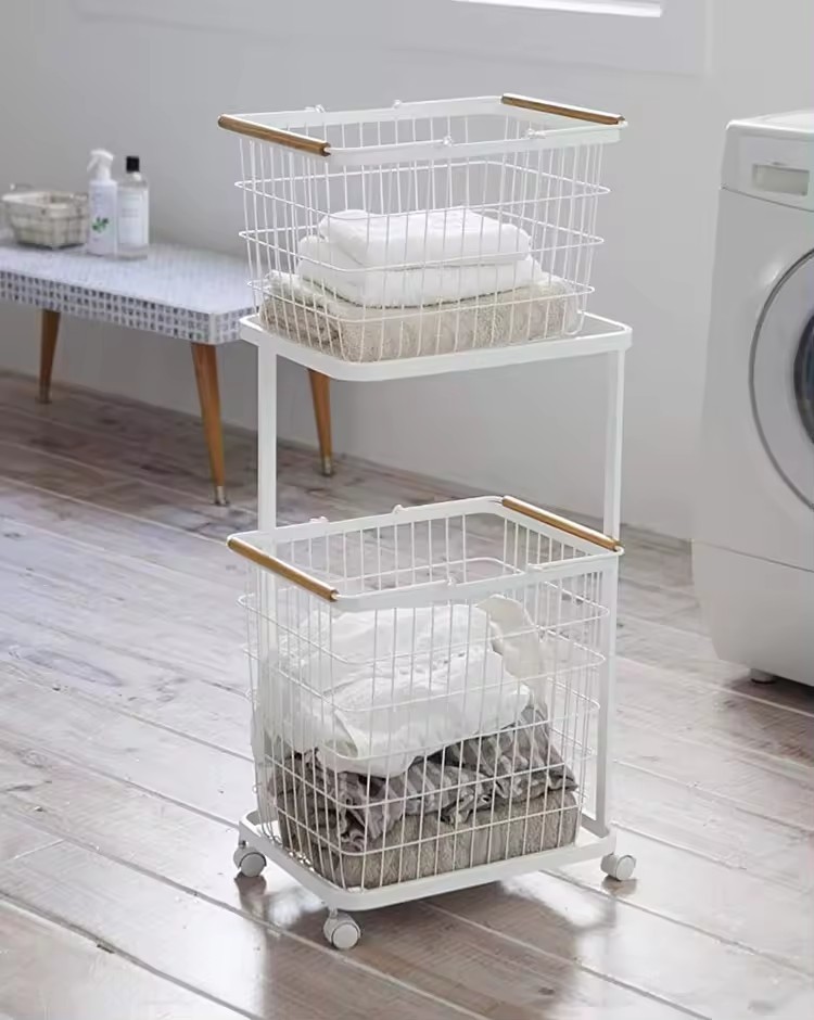 High Quality Fashion Metal Multi-Function laundry basket with wheels