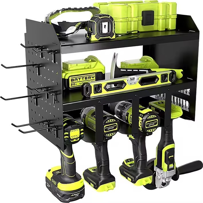 Garage Tool Organizers and Storage with Screwdriver Holder Heavy Duty Power Tool Organizer Wall Mount