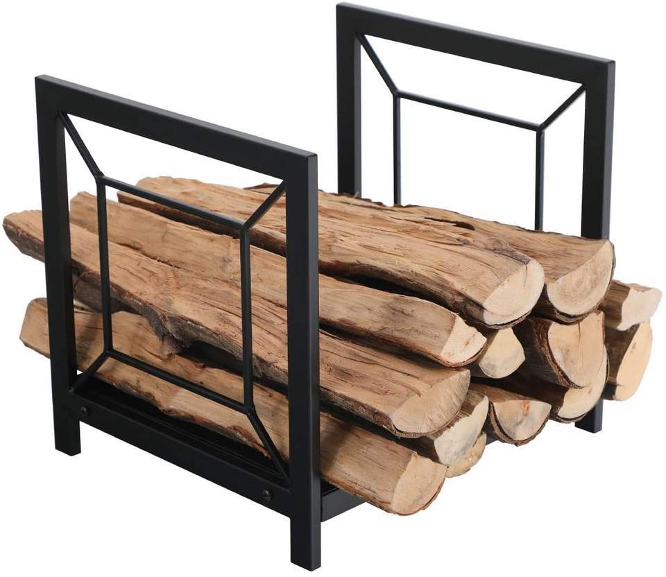 Home decoration Simple Design metal firewood storage portable Log Rack living Room Decor log Holder Fordable