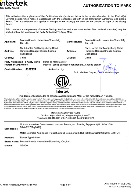 (NZ) ETL certificate (NZ) ETL certificate