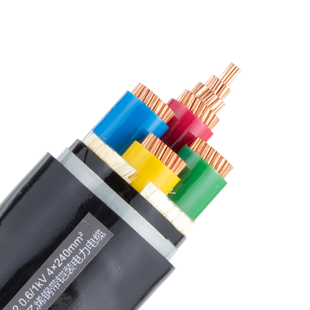 0,6/kv CU/XLPE/STA/PVC Cable de alimentación blindado de cinta de acero