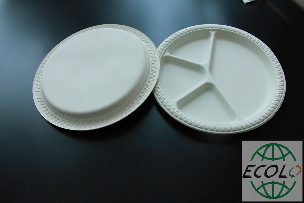 11 inch four-compartment plate