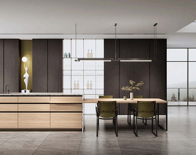 Ginepro Legno VNC02 Ginepro Legno VNC11 Set 7-3-Moderno Soggiorno Senza AO