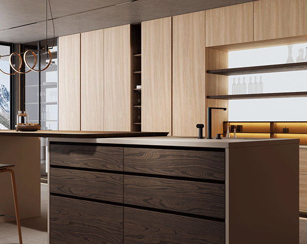 Ginepro VNC11 Anno Rings-VNE03 Olmo Set 8-3 Set 8-4-Light Luxury Kitchen Details 3 No AO
