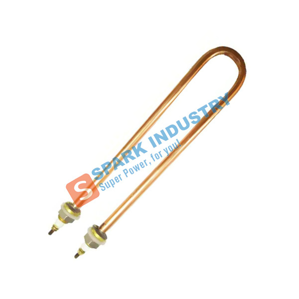 Electric heater element single U-shaped heating tube
