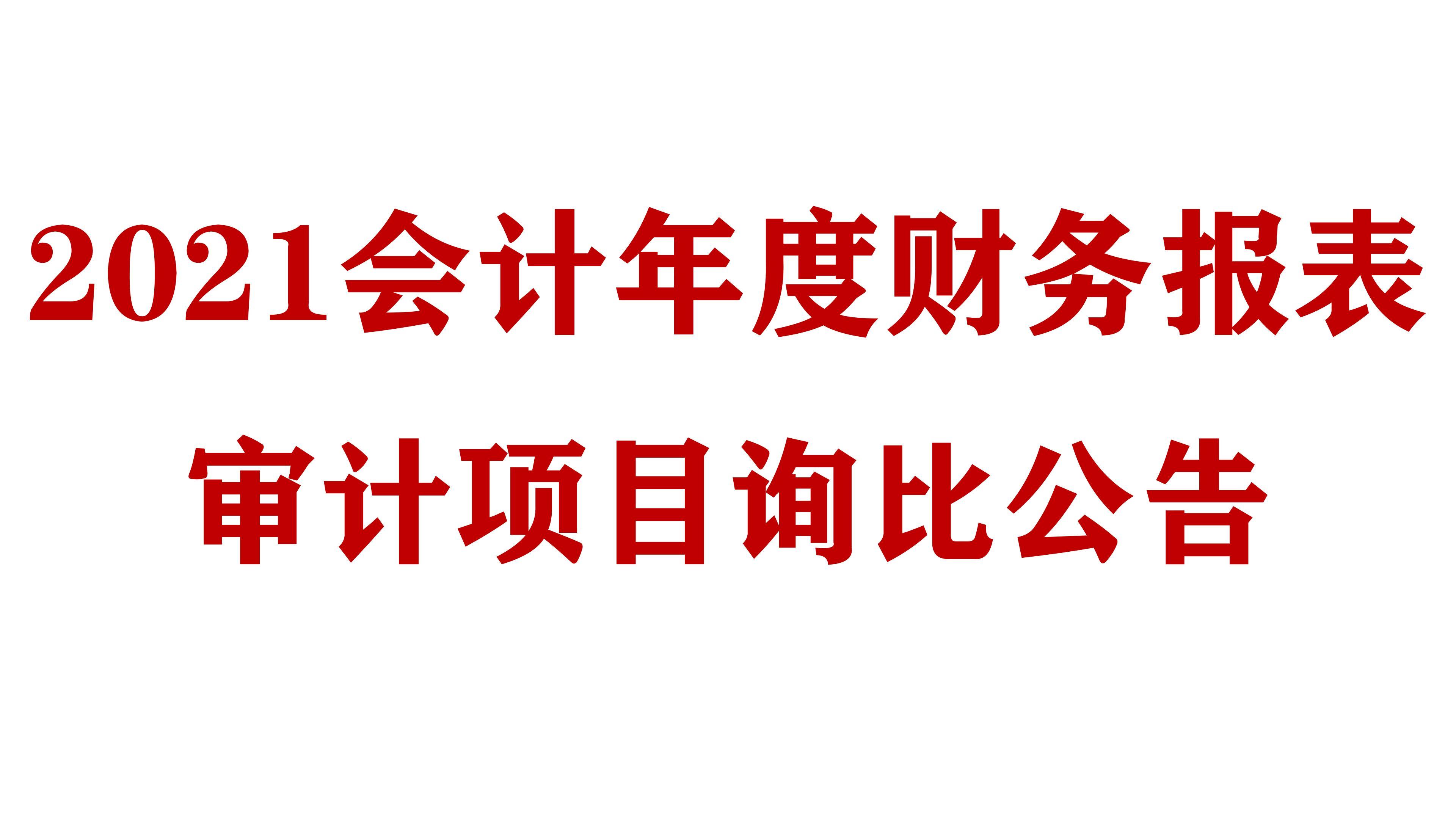 必威网址2021会计年度财务报表审计项目询比公告