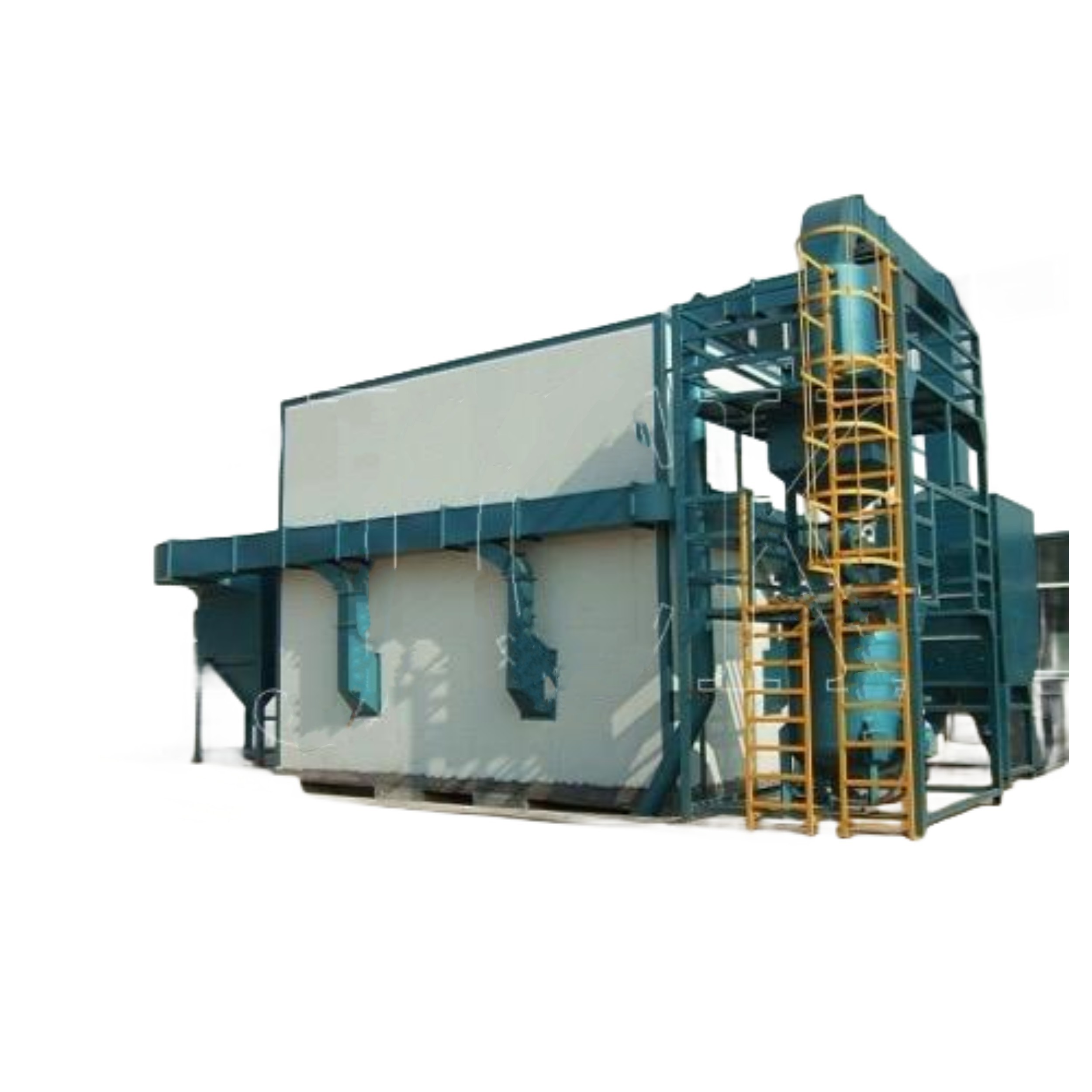 Sandblasting room:large-scale structure sand blasting machine