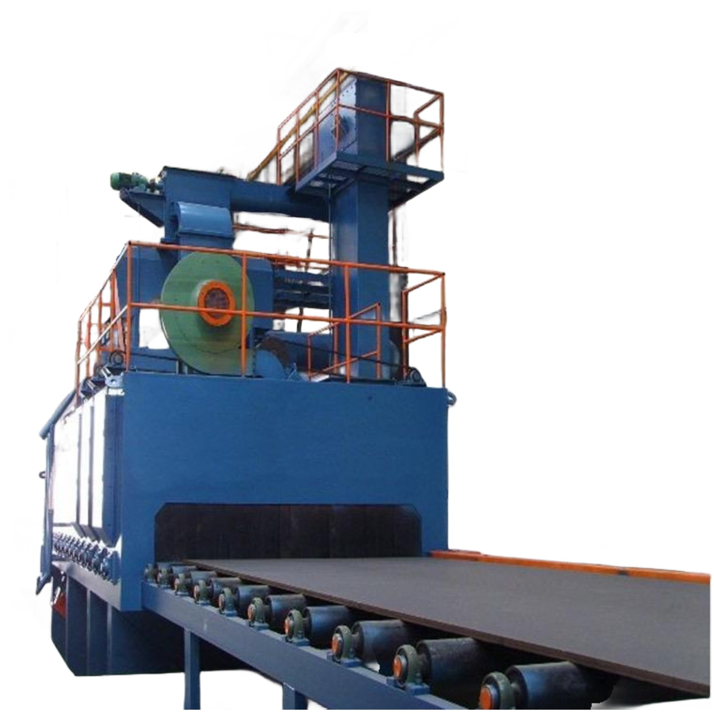 Pass Through Type Steel Plate Shot Blasting Machine