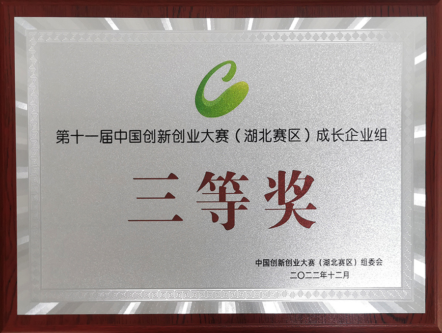 第十一届中国创新创业大赛(湖北赛区)成长企业组三等奖
