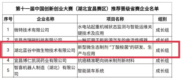 熱烈祝賀藍谷中微晉級“第十一屆中國創(chuàng)新創(chuàng)業(yè)大賽”省賽