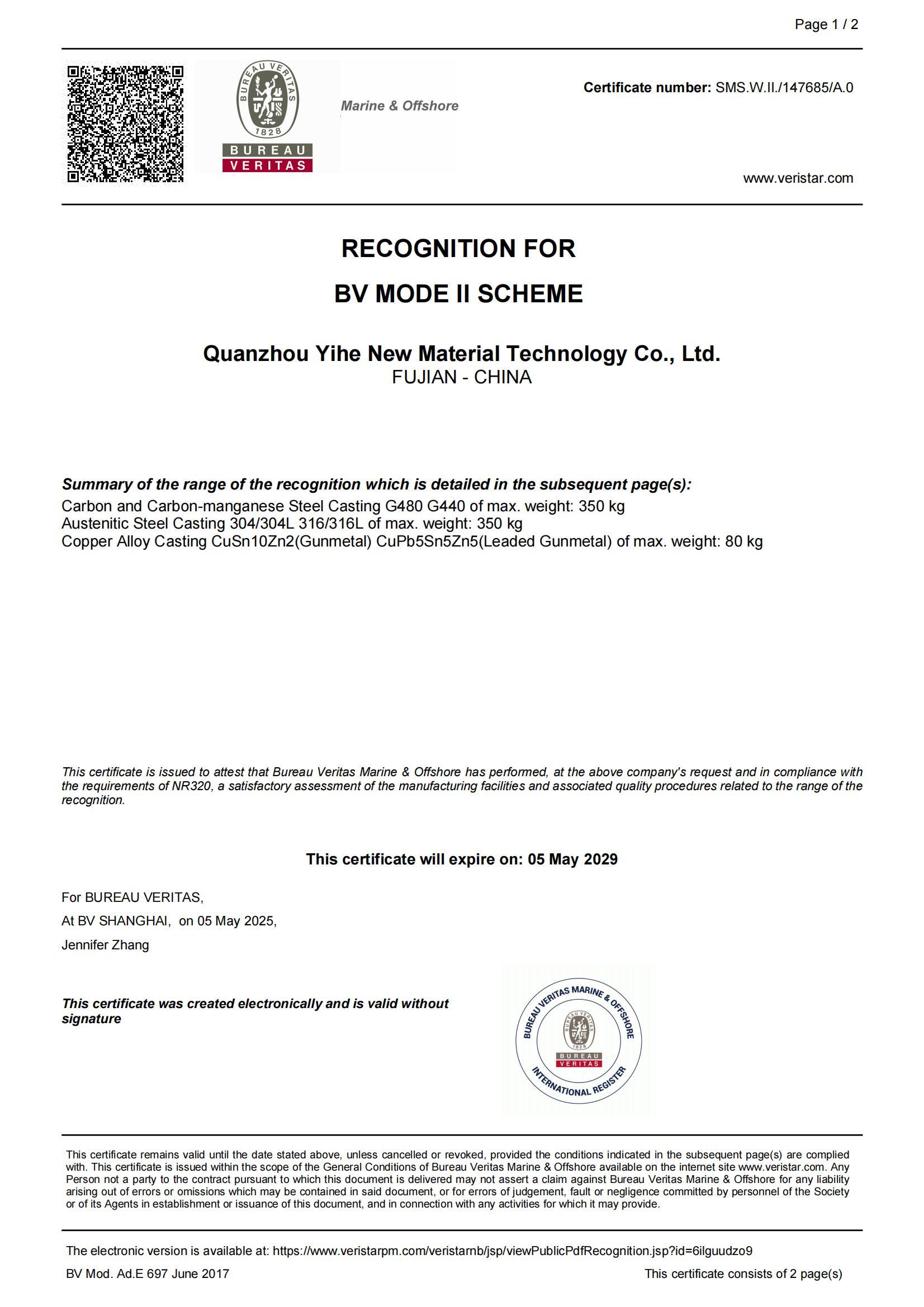 Certificate number: SMS.W.ll./147685/A.0-1 Certificate number: SMS.W.ll./147685/A.0-1